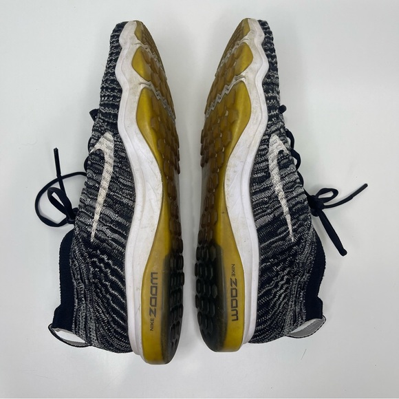 Nike Air Zoom Fearless Flyknit Womens 9 Heathered Oreo Lace Up Running Sneakers - Picture 9 of 12